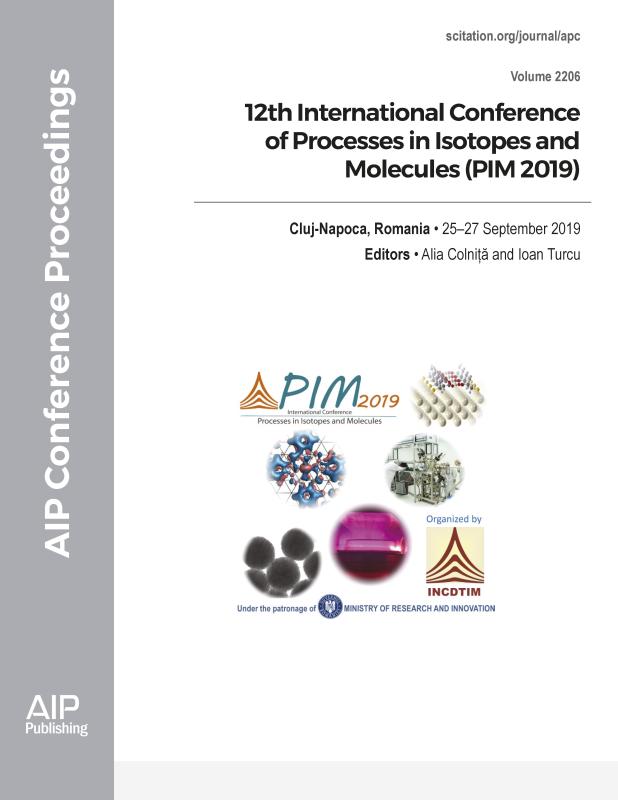 Cover of Volume 2206: 12th International Conference on Processes in Isotopes and Molecules (PIM 2019) 