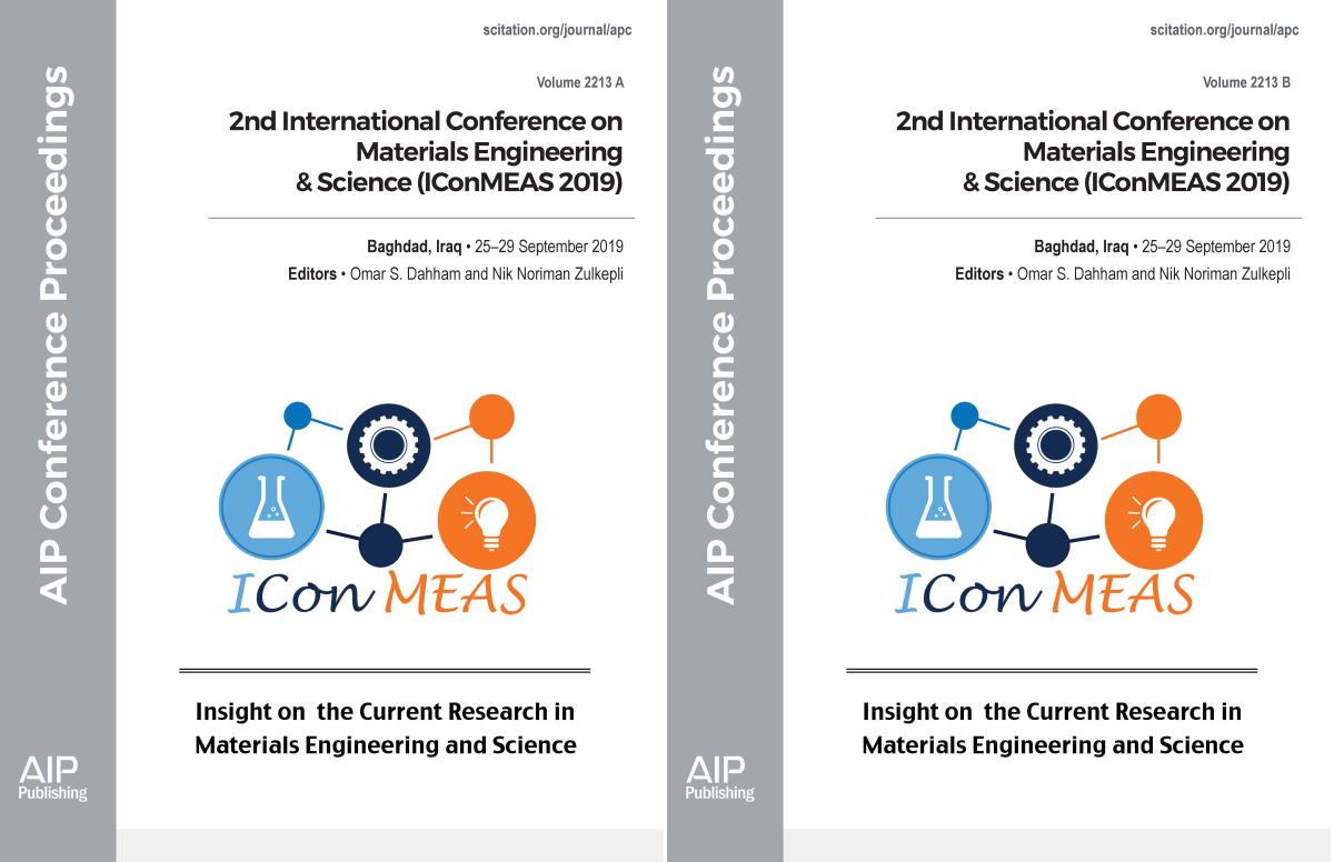 Cover of Volume 2213: 2nd International Conference on Materials Engineering & Science (IConMEAS2019)
