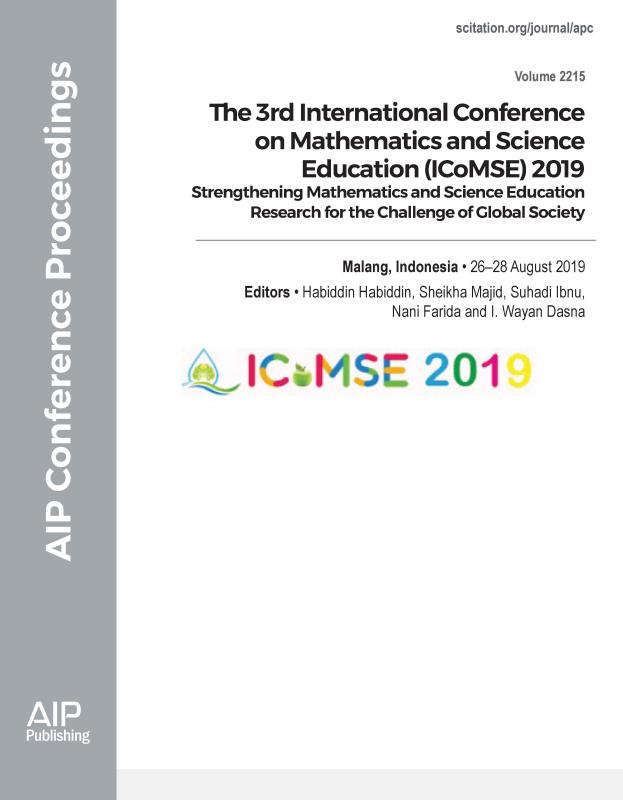 Cover of Volume 2215: The 3rd International Conference on Mathematics and Sciences Education (ICoMSE) 2019