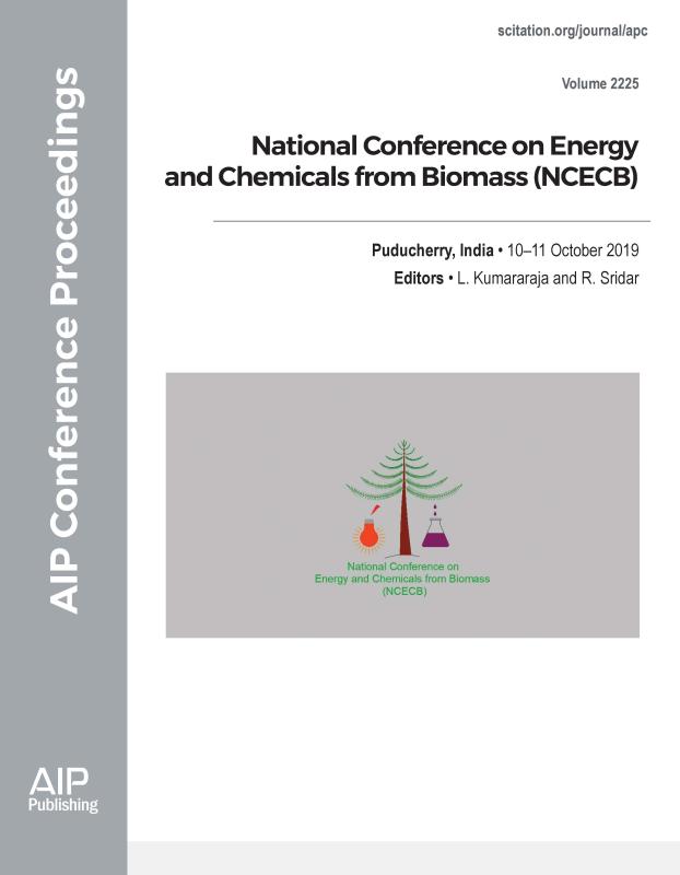 Cover of Volume 2225: National Conference on Energy and Chemicals from Biomass (NCECB)