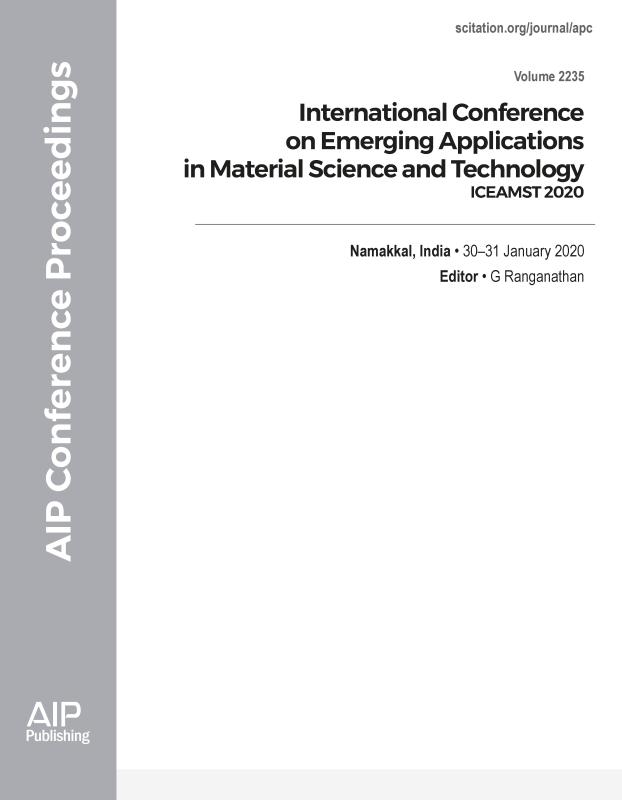 Cover of Volume 2235: International Conference on Emerging Applications in Material Science and Technology