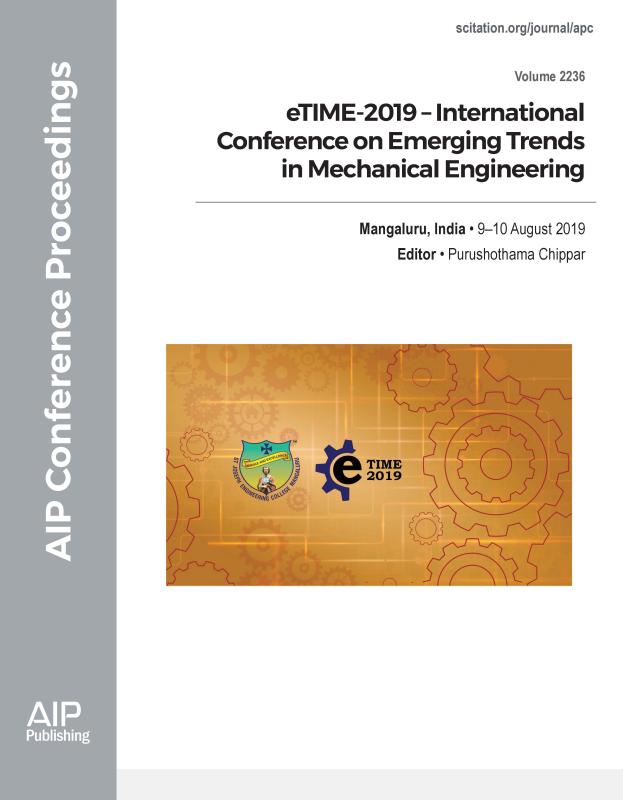 Cover of Volume 2236: eTIME-2019 International Conference on Emerging Trends in Mechanical Engineering