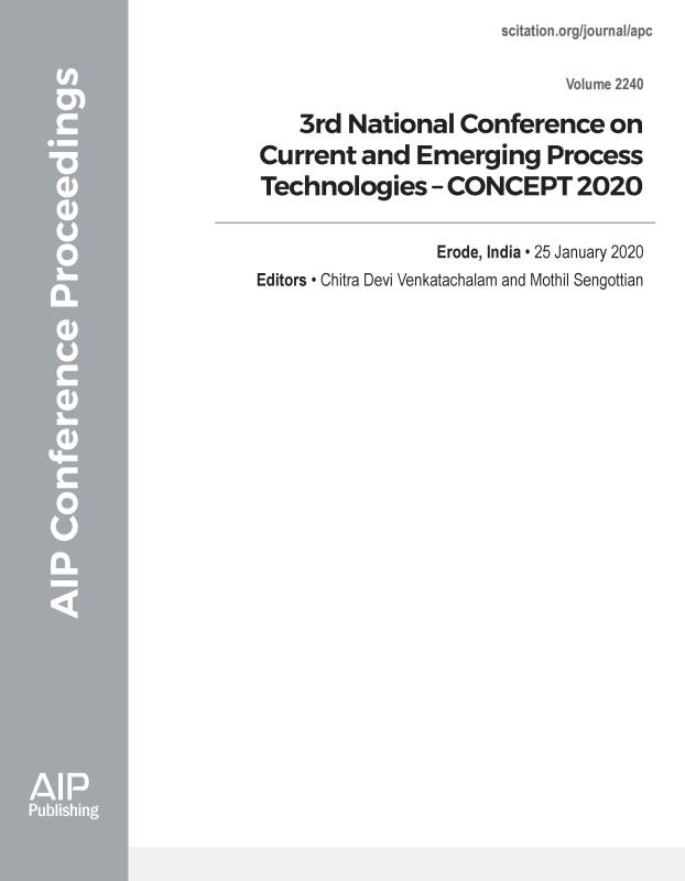 Cover of Volume 2240: 3rd National Conference on Current & Emerging Process Technologies CONCEPT-2020