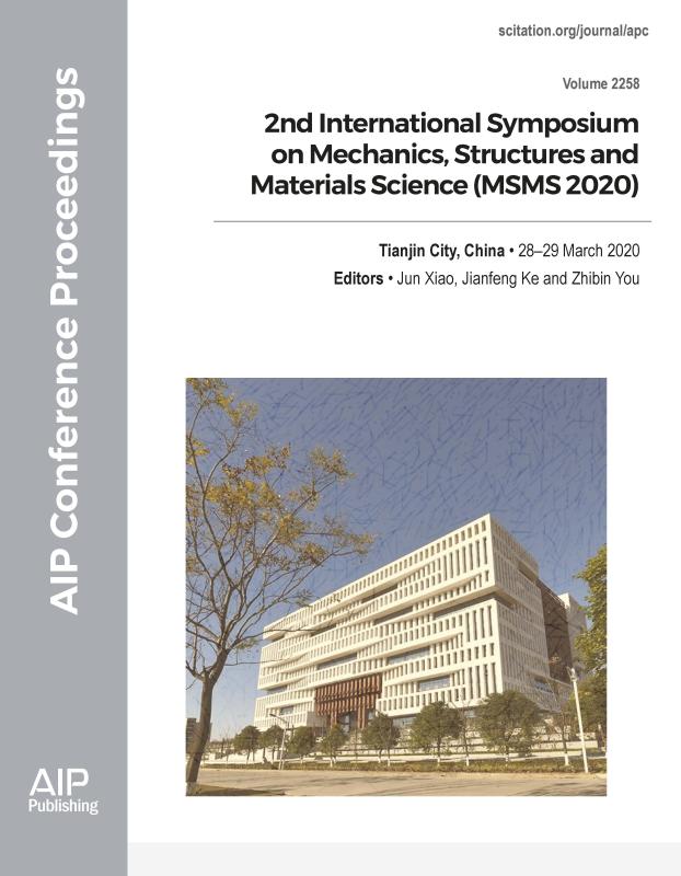 Cover of Volume 2258: 2nd International Symposium on Mechanics, Structures and Materials Science (MSMS 2020) 