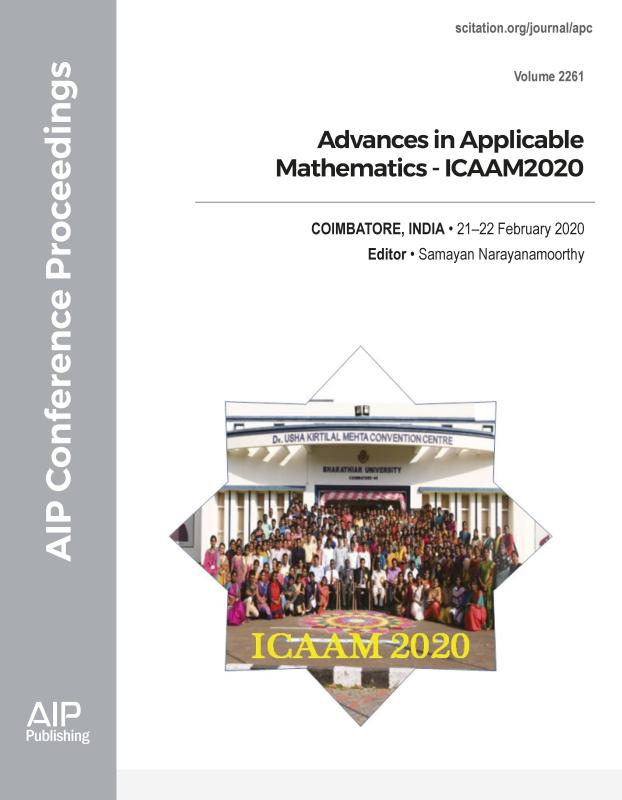 Cover of Volume 2261: Advances in Applicable Mathematics- ICAAM2020