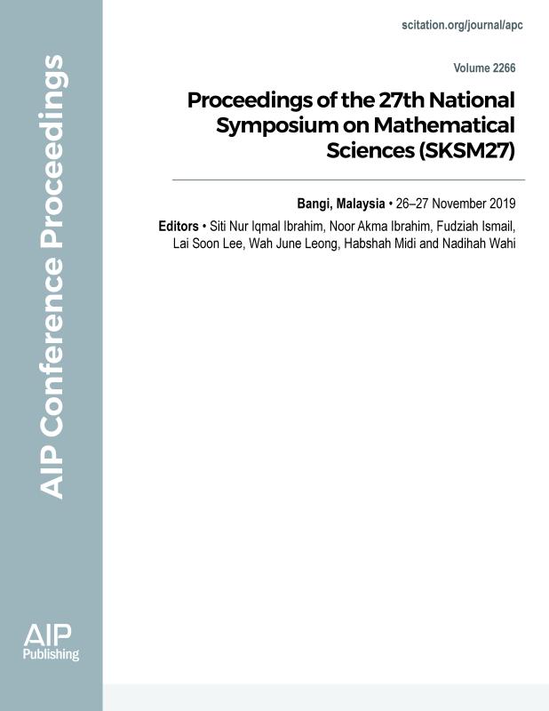 Cover of Volume 2266: Proceedings of the 27th National Symposium on Mathematical Sciences (SKSM27) 