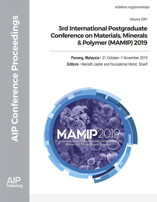 Cover of Volume 2267: 3rd International Postgraduate Conference on Materials, Minerals & Polymer (MAMIP) 2019 