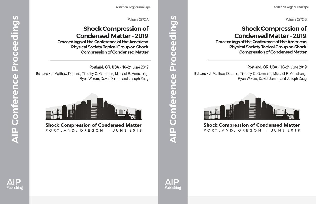 Cover of Volume 2272: Shock Compression of Condensed Matter - 2019