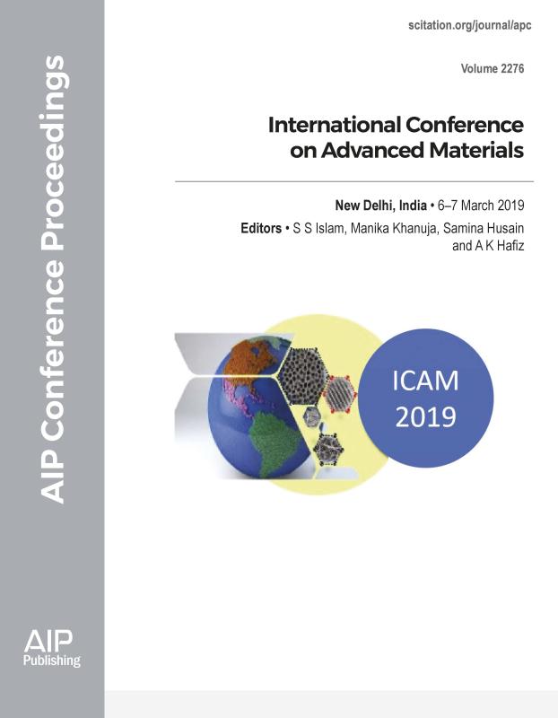 Cover of Volume 2276: International Conference on Advanced Materials