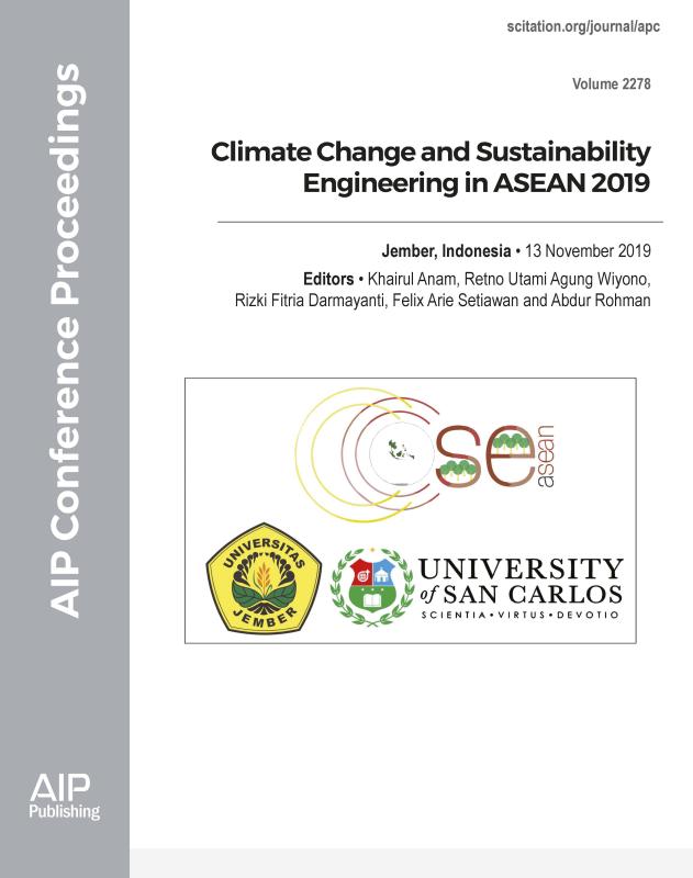 Cover of Volume 2278: Climate Change and Sustainability £ngineering in ASEAN 2019