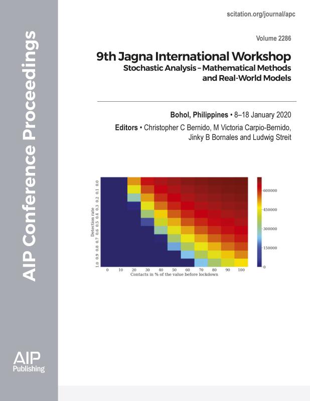Cover of Volume 2286: 9th Jagna International Workshop:
Stochastic Analysis  Mathematical Methods and Real-World Models