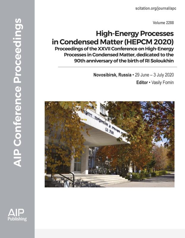 Cover of Volume 2288: High-Energy Processes in Condensed Matter (HEPCM 2020)