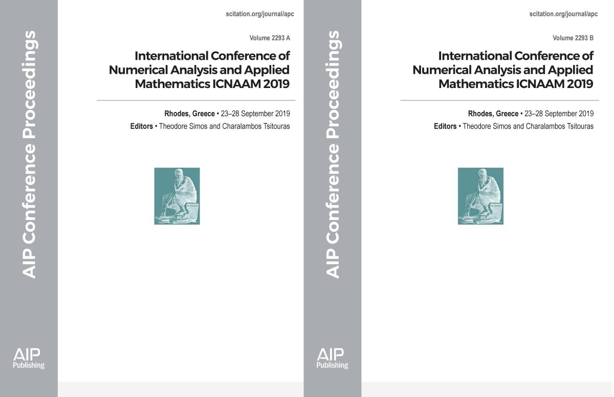 Cover of Volume 2293: International Conference of Numerical Analysis and Applied Mathematics ICNAAM 2019