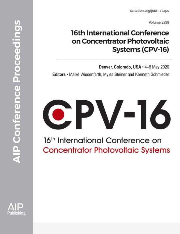 Cover of Volume 2298: 16th International Conference on Concentrator Photovoltaic Systems (CPV-16)
