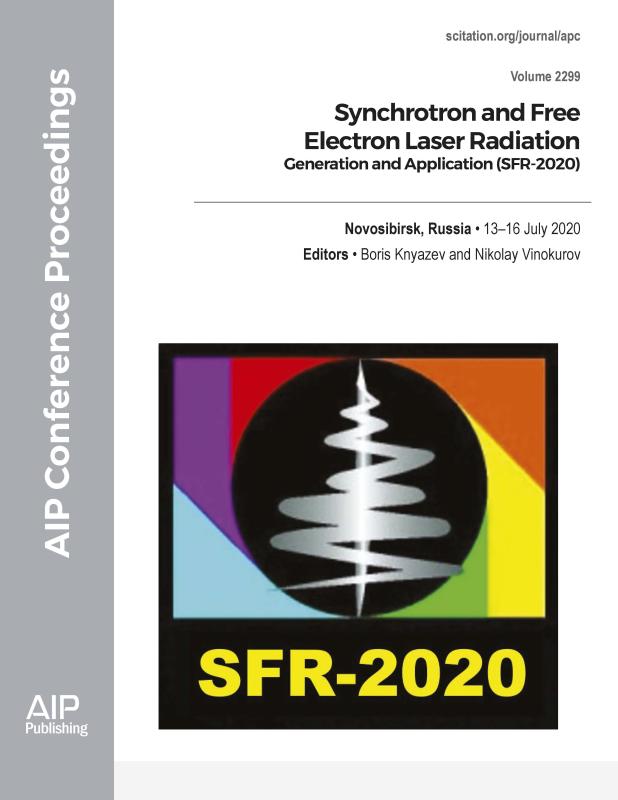 Cover of Volume 2299: Synchrotron and Free electron laser Radiation: generation and application (SFR-2020)