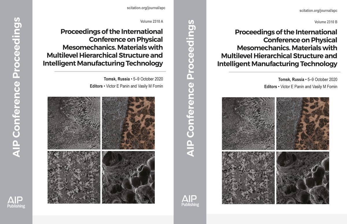 Cover of Volume 2310: Proceedings of the International Conference on Physical Mesomechanics. Materials with Multilevel Hierarchical Structure and Intelligent Manufacturing Technology