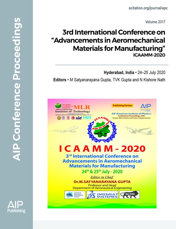 Cover of Volume 2317: 3rd International Conference on "Advancements in Aeromechanical Materials for Manufacturing"
