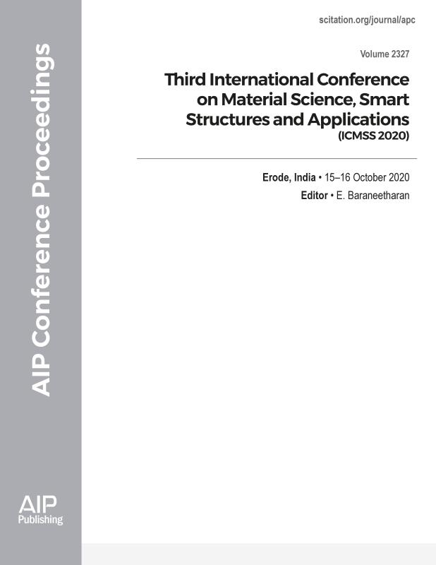 Cover of Volume 2327: Third International Conference on Material Science, Smart Structures and Applications 