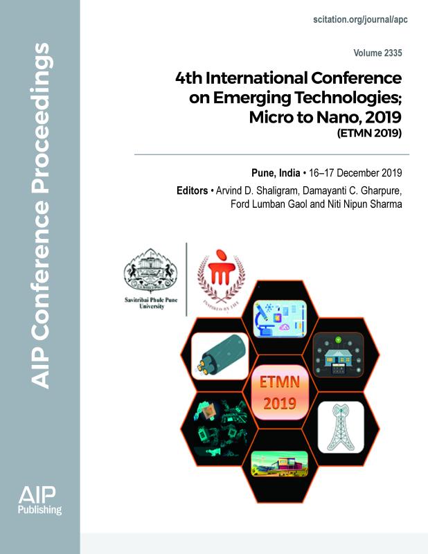 Cover of Volume 2335: 4th International Conference on Emerging Technologies; Micro to Nano, 2019