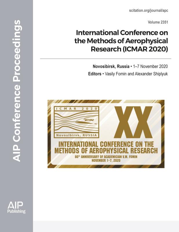 Cover of Volume 2351: International Conference on the Methods of Aerophysical Research (ICMAR 2020)