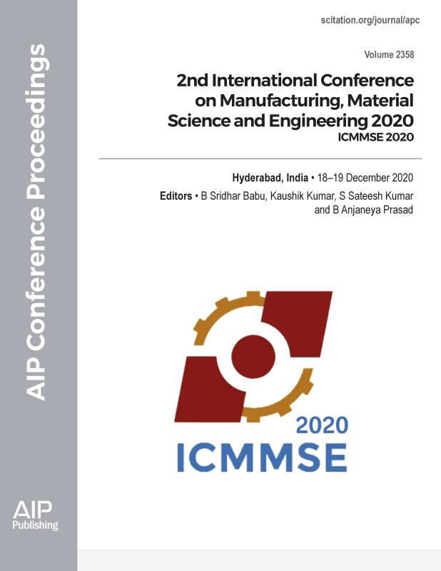 Cover of Volume 2358: 2nd International Conference on Manufacturing, Material Science and Engineering 2020