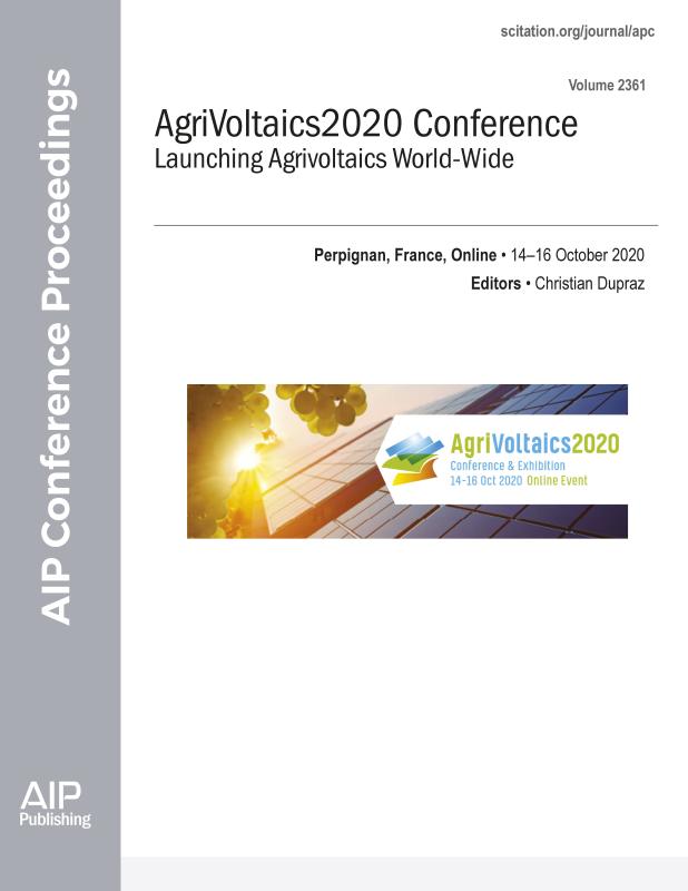 Cover of Volume 2361: AgriVoltaics2020 Conference