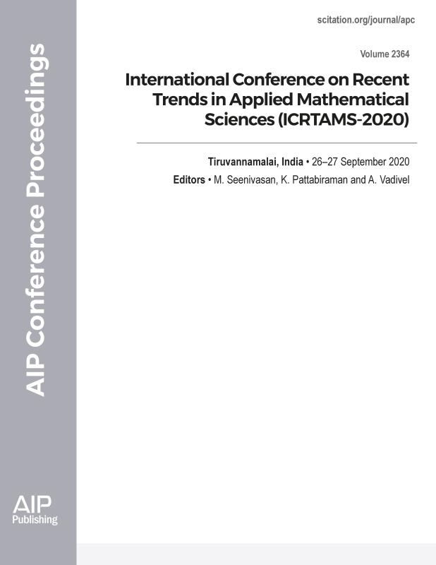 Cover of Volume 2364: International Conference on Recent Trends in Applied Mathematical Sciences (ICRTAMS-2020)