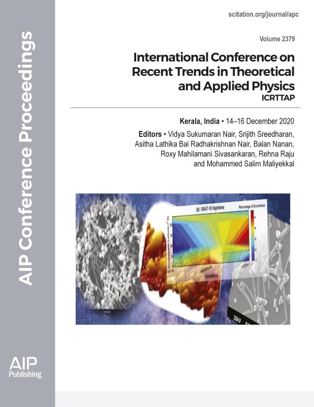 Cover of Volume 2379: International Conference on Recent Trends in Theoretical and Applied Physics: ICRTTAP