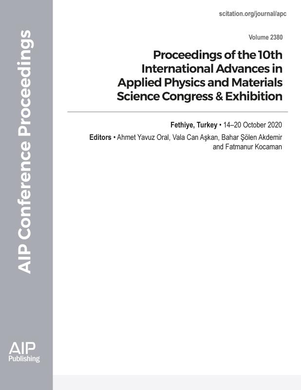 Cover of Volume 2380: Proceedings of the 10th International Advances in Applied Physics and Materials Science Congress & Exhibition