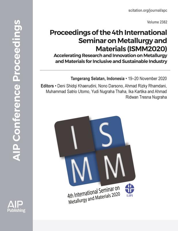 Cover of Volume 2382: Proceedings of the 4th International Seminar on Metallurgy and Materials (ISMM2020)