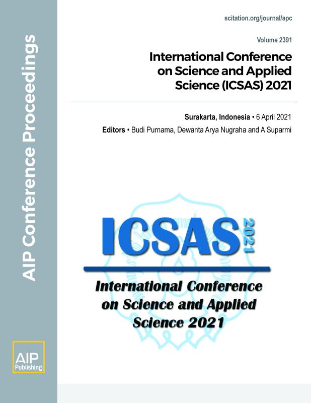 Cover of Volume 2391: International Conference on Science and Applied Science (ICSAS) 2021