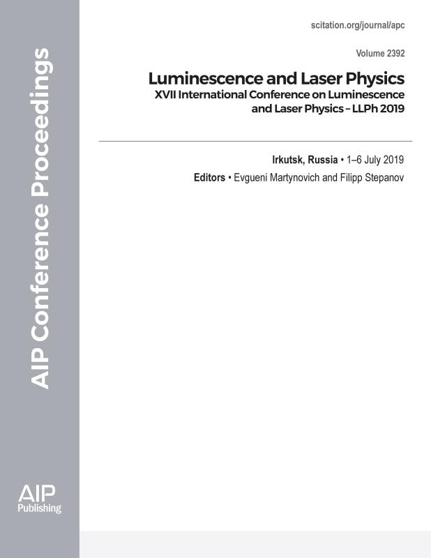 Cover of Volume 2392: Luminescence and Laser Physics