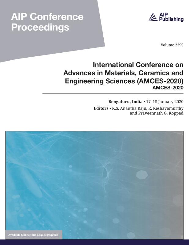 Cover of Volume 2399: International Conference on Advances in Materials, Ceramics and Engineering Sciences (AMCES-2020)