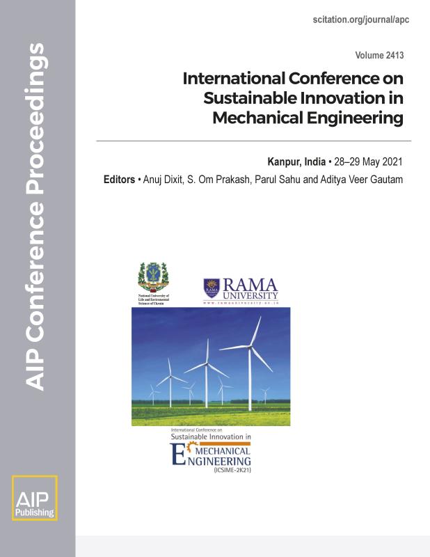 Cover of Volume 2413: International Conference on Sustainable Innovation in Mechanical Engineering