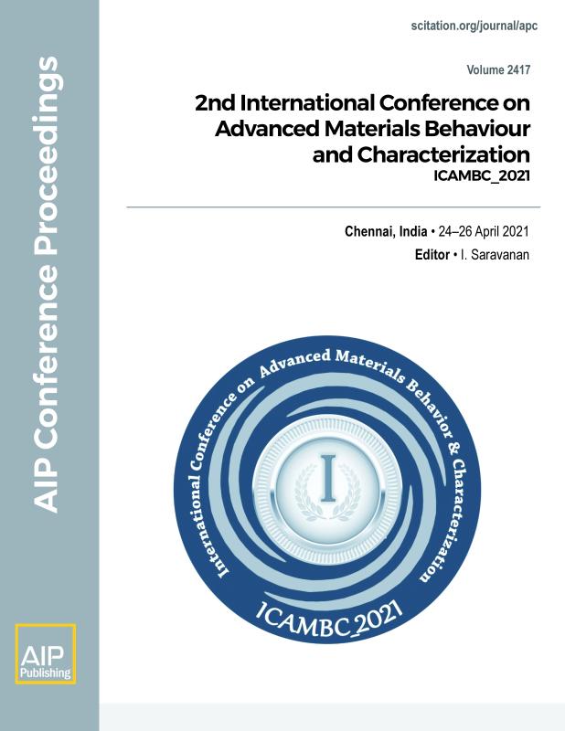 Cover of Volume 2417: 2nd International Conference on Advanced Materials Behaviour and Characterization