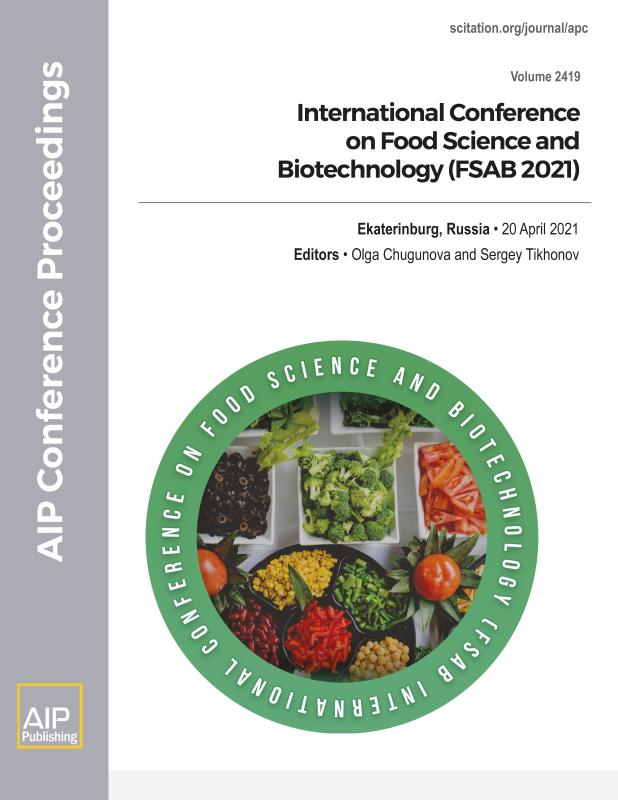 Cover of Volume 2419: International Conference on Food Science and Biotechnology (FSAB 2021) 