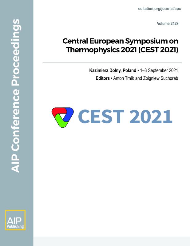 Cover of Volume 2429: Central European Symposium on Thermophysics 2021 (CEST 2021)