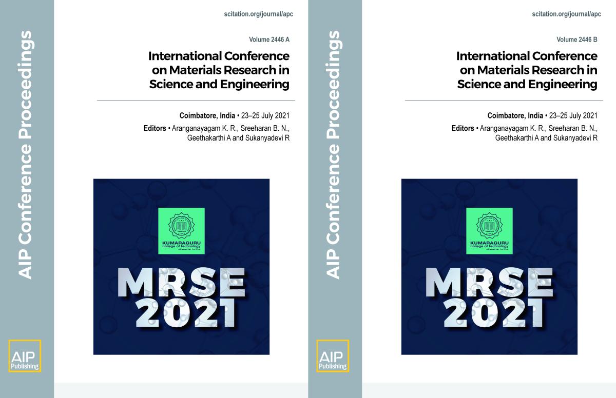 Cover of Volume 2446: International Conference on Materials Research in Science and Engineering