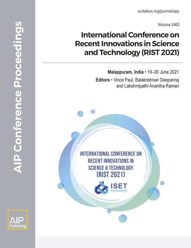 Cover of Volume 2463: International Conference on Recent Innovations in Science and Technology (RIST 2021)