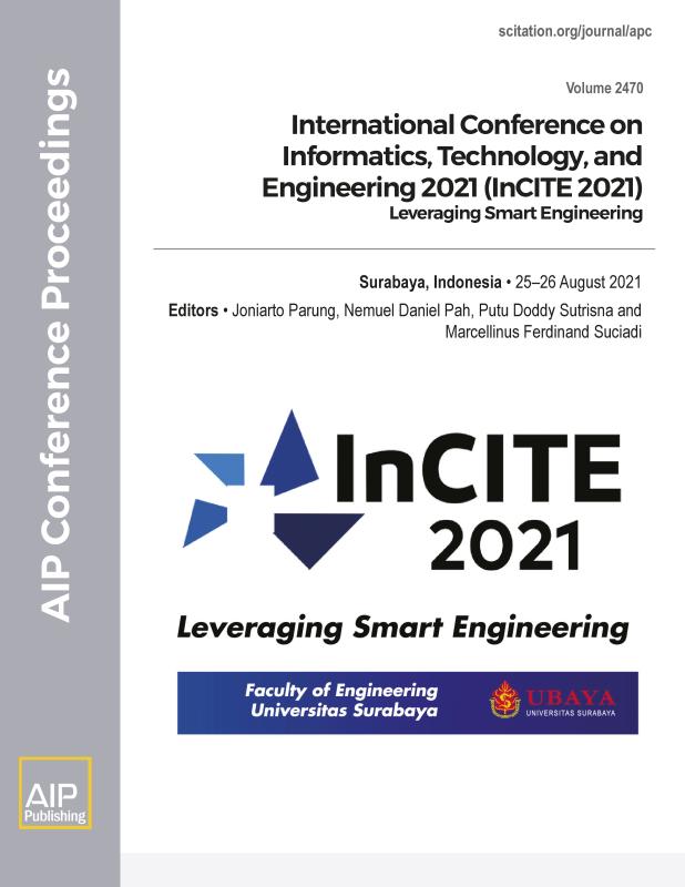 Cover of Volume 2470: International Conference on Informatics, Technology, and Engineering 2021 (InCITE 2021)