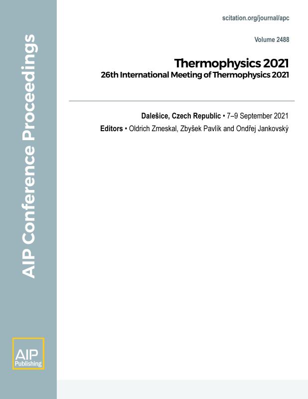 Cover of Volume 2488: Thermophysics 2021: 26th International Meeting of Thermophysics 2021