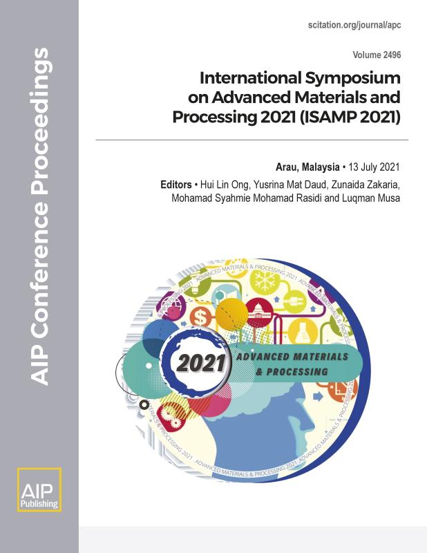 Cover of Volume 2496: International Symposium on Advanced Materials and Processing 2021(ISAMP 2021)