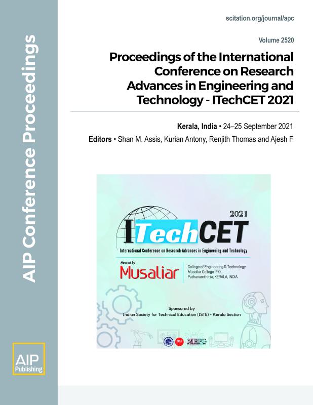 Cover of Volume 2520: Proceedings of the International Conference on Research Advances in Engineering and Technology - ITechCET 2021
