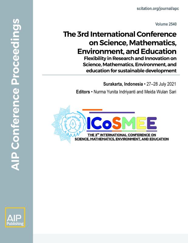 Cover of Volume 2540: The 3rd International Conference on Science, Mathematics, Environment, and Education