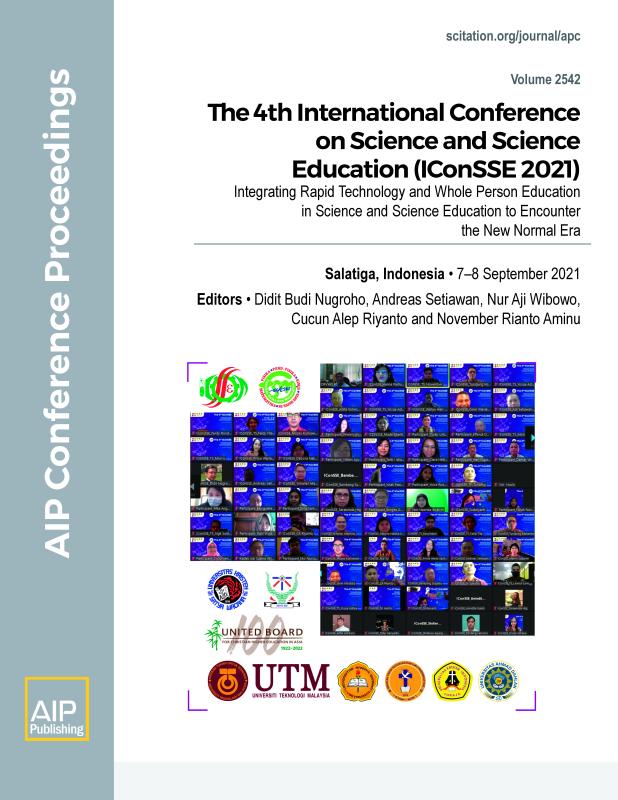 Cover of Volume 2542: The 4th International Conference on Science and Science Education (IConSSE 2021)