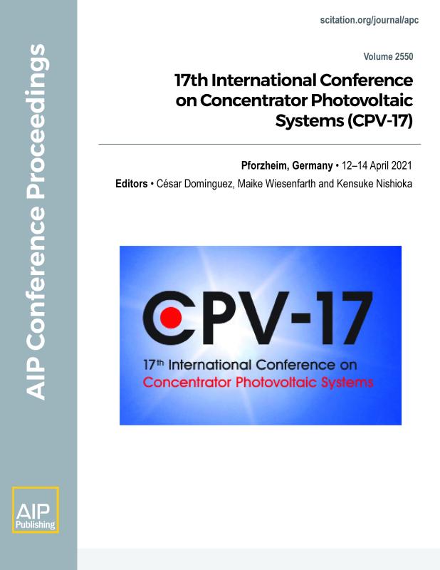 Cover of Volume 2550: 17th International Conference on Concentrator Photovoltaic Systems (CPV-17)
