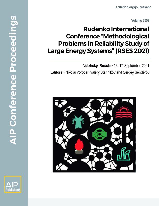 Cover of Volume 2552: Rudenko International Conference Methodological problems in reliability study of large energy systems (RSES 2021)