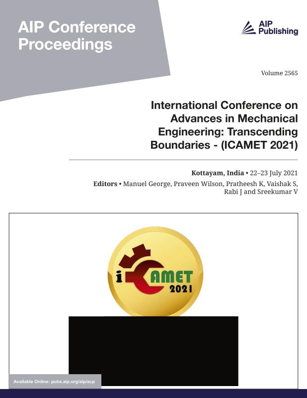 Cover of Volume 2565: International Conference on Advances in Mechanical Engineering: Transcending Boundaries - (ICAMET 2021)