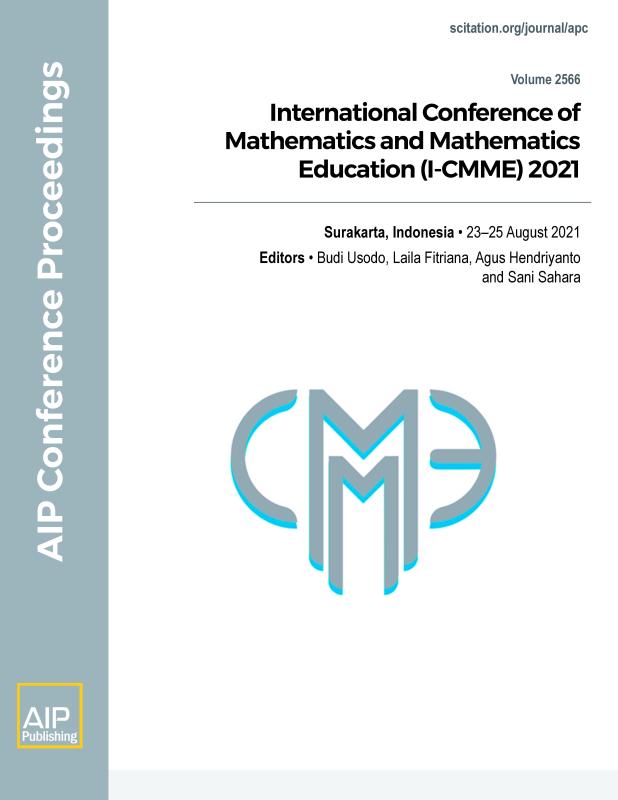 Cover of Volume 2566: International Conference of Mathematics and Mathematics Education (I-CMME) 2021