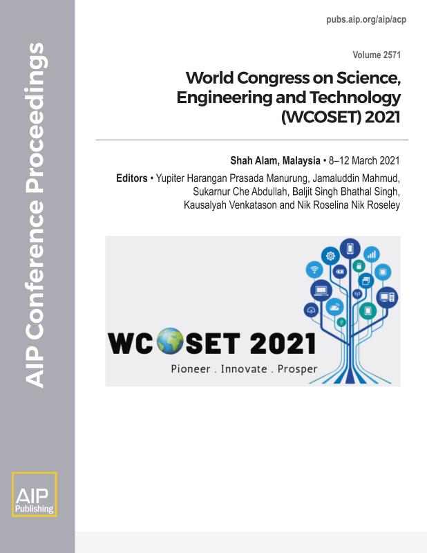 Cover of Volume 2571: World Congress on Science, Engineering and Technology (WCOSET) 2021